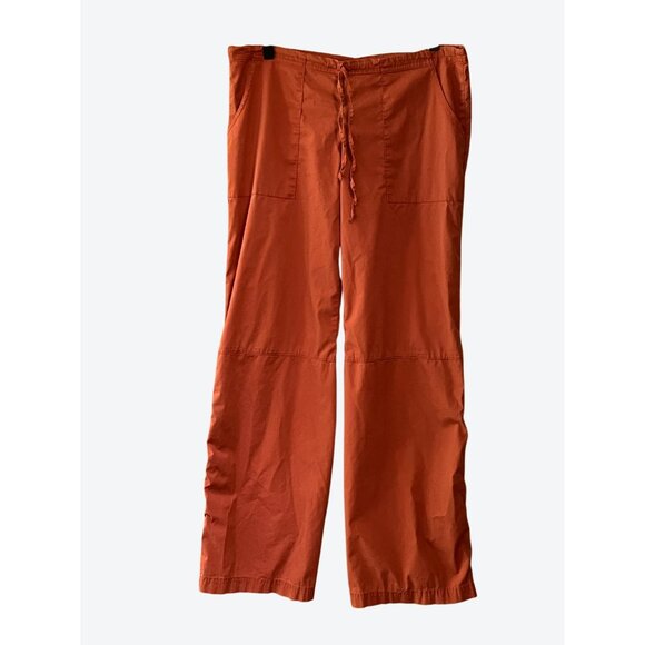 Be Present Women's Medium Long Muted Burnt Orange Snap Lower Leg Pants 32" x 30" - Picture 1 of 7